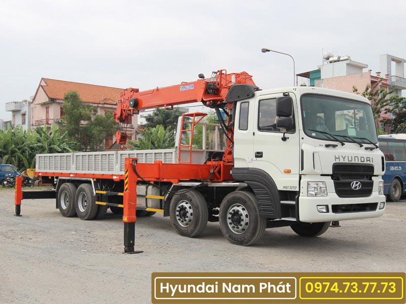 Xe Cẩu Hyundai 7 Tấn HD320 4 Chân Gắn Cẩu Kanglim KS2056